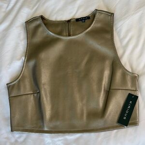 Women's Metallic Crop Top